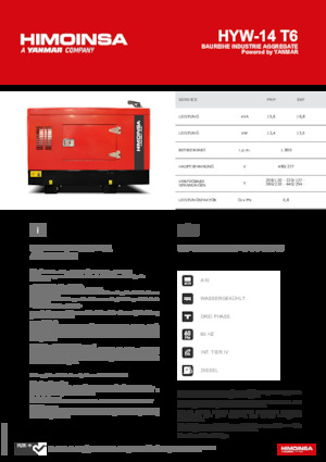 Дизельні генератори HIMOINSA HYW-14 T6
