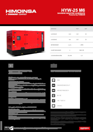 Дизельні генератори HIMOINSA HYW-25 M6