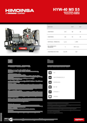 Дизельні генератори HIMOINSA HYW-40 M5 S5