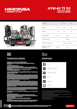 Дизельні генератори HIMOINSA HYW-45 T5 S5