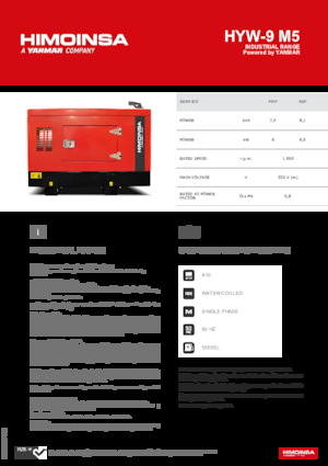 Дизельні генератори HIMOINSA HYW-9 M5