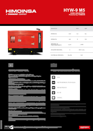 Дизельні генератори HIMOINSA HYW-9 M5