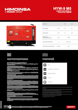 Дизельні генератори HIMOINSA HYW-9 M5