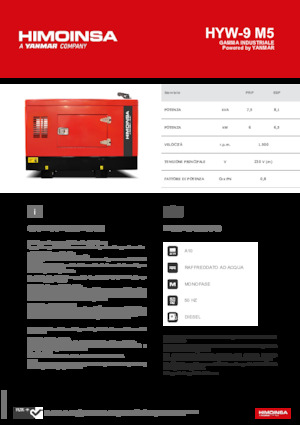 Дизельні генератори HIMOINSA HYW-9 M5