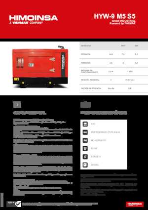 Дизельні генератори HIMOINSA HYW-9 M5 S5