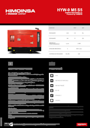 Дизельні генератори HIMOINSA HYW-9 M5 S5