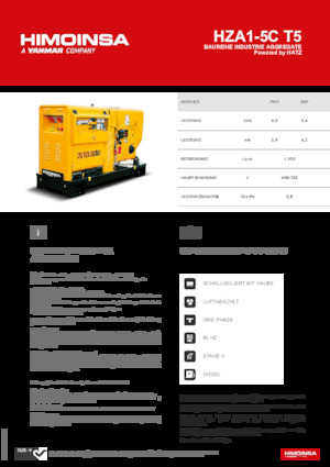 Дизельні генератори HIMOINSA HZA1-5C T5