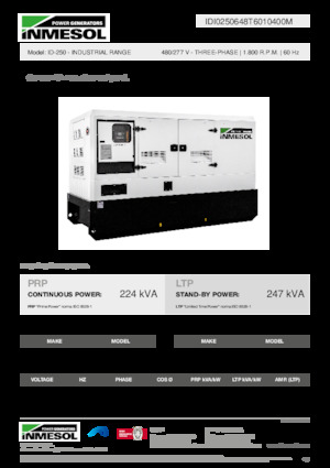Дизельні генератори INMESOL ID-250