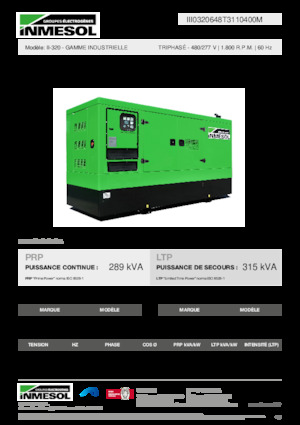 Дизельні генератори INMESOL II-320