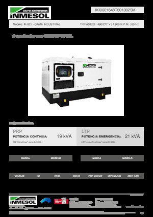 Дизельні генератори INMESOL IK-021