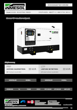 Дизельні генератори INMESOL IK-033