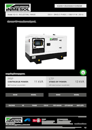 Дизельні генератори INMESOL IQ-13