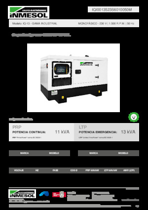 Дизельні генератори INMESOL IQ-13