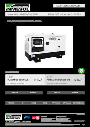 Дизельні генератори INMESOL IQ-13