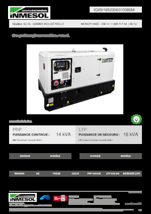 Дизельні генератори INMESOL IQ-16