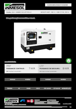 Дизельні генератори INMESOL IQ-8