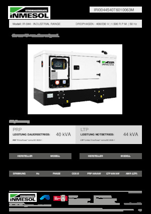 Дизельні генератори INMESOL IR-044