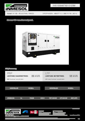 Дизельні генератори INMESOL IV-100