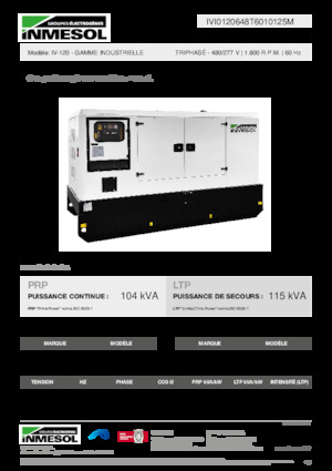 Дизельні генератори INMESOL IV-120