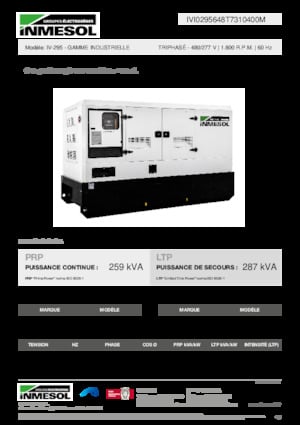 Дизельні генератори INMESOL IV-295