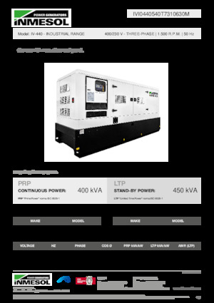 Дизельні генератори INMESOL IV-440