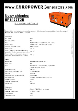 Дизельні генератори Europower New Boy EPS133TDE (S)