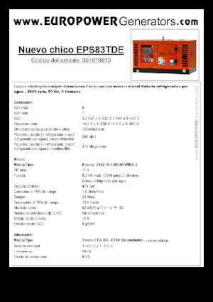 Дизельні генератори Europower New Boy EPS83TDE (S)