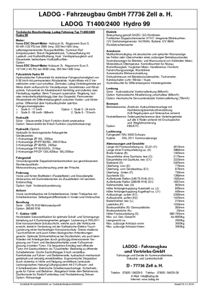 Муніципальний багатофункціональний транспортний засіб Дизель Ladog T 1400 T3