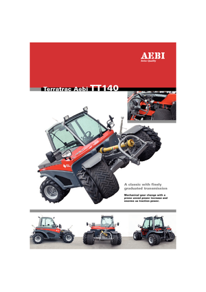 Муніципальний багатофункціональний транспортний засіб Дизель Aebi TT 140