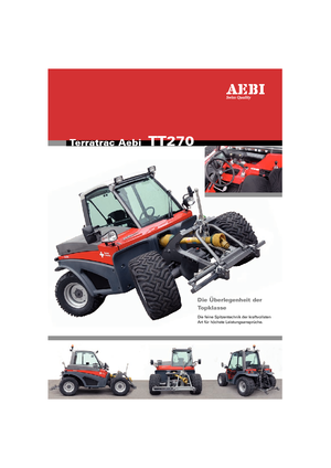 Муніципальний багатофункціональний транспортний засіб Дизель Aebi TT 270