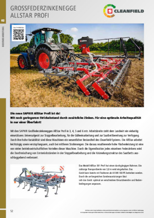 Дисково-цинкова борона Saphir AllStar 401 Profi 