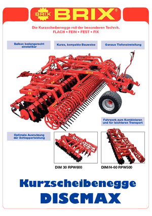 Дисково-цинкова борона Brix Discmax 40 RR Ø 600 & ZS