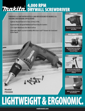 Дрилі та шуруповерти Makita FS4200