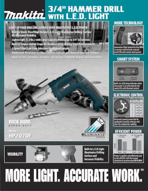 Дрилі та шуруповерти Makita HP2070F
