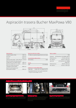 Підмітальні машини, подвійна експлуатація Bucher-Schörling MaxPowa V80h
