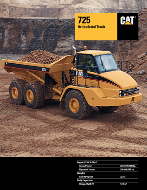 Шарнірні самоскиди Caterpillar 725