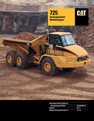 Шарнірні самоскиди Caterpillar 725