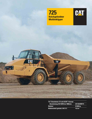 Шарнірні самоскиди Caterpillar 725