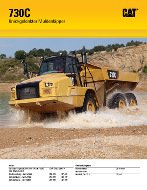 Шарнірні самоскиди Caterpillar 730C