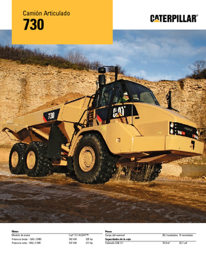 Шарнірні самоскиди Caterpillar 730