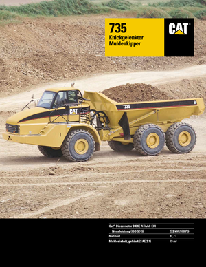 Шарнірні самоскиди Caterpillar 735
