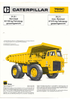 Самоскиди із жорсткою рамою Caterpillar 769 C