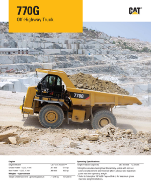 Самоскиди із жорсткою рамою Caterpillar 770G