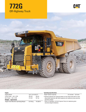 Самоскиди із жорсткою рамою Caterpillar 772G