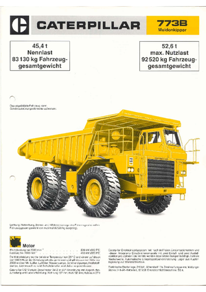 Самоскиди із жорсткою рамою Caterpillar 773 B