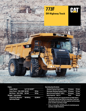 Самоскиди із жорсткою рамою Caterpillar 773F