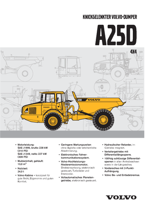 Шарнірні самоскиди Volvo A25D 4x4