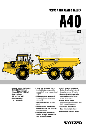 Шарнірні самоскиди Volvo A40