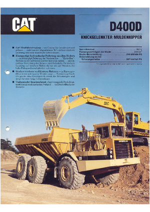 Шарнірні самоскиди Caterpillar D 400 D
