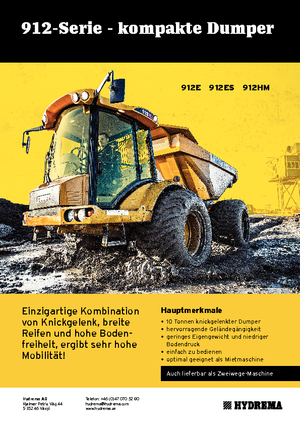 Шарнірні самоскиди Hydrema H 912 ES